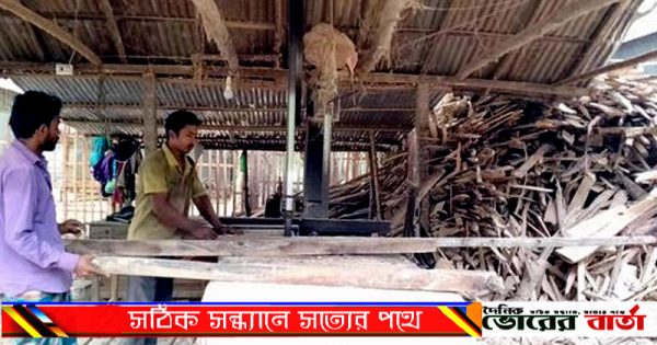 অবৈধভাবে করাত কল স্থাপন করায়