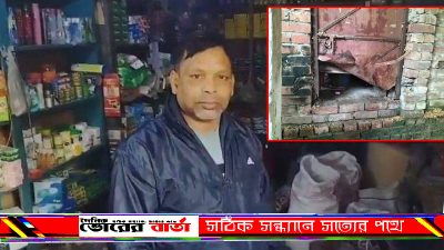রবিবার সকালে দোকানের সাটার খুলে