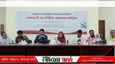 থ্যালাসেমিয়া রোগ প্রতিরোধে সচেতনতামূলক সভা