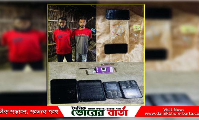 দুইজন ইমো হ্যাকার ও প্রতারক চক্রের সক্রিয় সদস্যকে আটক