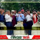 হরিরামপুরে পদ্মা ভাঙন রোধে জিও ব্যাগ ডাম্পিং শুরু