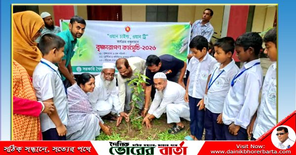 আগৈলঝাড়ায় ওয়ান চাইল্ড, ওয়ান ট্রি কর্মসূচি পালিত