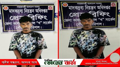আগৈলঝাড়ায় মাদকদ্রব্য নিয়ন্ত্রণ অধিদপ্তরের